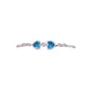 Pulsera Abierta Geométricamente de Zirconia con Forma de Corazón y Gota de Agua de Lujo Accesible Europea y Americana, Joyería de Mano Simple, Elegante, de Nicho, de Alta Gama para Mujeres