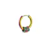 Pendientes de Aro Punk Redondos de 5 Anillos para Hombre Pendientes de Espiral Pendientes de Acero Inoxidable Hip-Hop para Mujer Pendientes Pendientes Pendientes