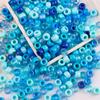 Cuentas Acrílicas Azules de Agujero Grande Cuentas de Barril Transparentes Coloridas Material para Abalorios para Pulseras DIY Hechas a Mano Accesorios de Joyería