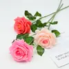Ramo artificial realista de rosa de múltiples capas de un solo tallo para arreglo en jarrón, decoración del hogar, decoración de sala de estar, adorno de mesa de comedor, flor artificial