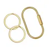 Chaveiro de latão rosqueado metal DIY pingente de bolsa destacável oval fivela de parafuso acessório de chaveiro fabricante