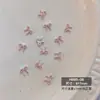 Novos Acessórios para Nail Art Laço de Pérola Versátil Francês Tridimensional Coração Colorido Mini Laço Unhas