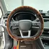 Cubierta Elástica de Felpa para Volante de Coche Cubierta de Manija Invierno Felpa Corta Sin Anillo Interior Banda Elástica Cubierta de Manija Anticongelante