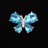 Carcasa para teléfono móvil con forma de mariposa de cristal Kuisha, salida de aire para coche, accesorios de aleación para bricolaje, hebilla para zapatos, accesorios para el cabello, material para ropa