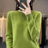 Malha feminina de gola redonda, nova coleção outono e inverno 2026 da Coreia, suéter simples e versátil, pulôver para usar no dia a dia, camada base
