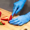 Luvas Descartáveis de Borracha Nitrílica Azul Laboratório Protetoras Grau Alimentício Catering Resistentes a Óleo Impermeáveis para Trabalho
