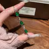 Venta al por mayor del fabricante: Pulsera de Calabaza de Jade Verde Natural Xiaohongshu con Incrustación de Plata S925, Nuevo Diseño de Estilo Chino