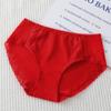 Atacado de algodão sem costura roupa interior das mulheres de algodão antibacteriano respirável confortável cor sólida cintura triângulo malha meninas