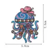 Bordado de Elemento Fantasia do Oceano da Natureza Selvagem Ocidental Patch de Tecido Estilo Retro Desgastado Roupas Sapatos Chapéus Personalidade Buraco Reparo