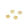 Suporte de flor com padrão de flor de cinco pétalas em ouro 18k pulseira DIY colar pingente de joia suporte de flor de pesagem espaçador acessórios de joia C16