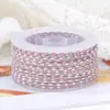 Fio de algodão de três cores de quatro fios Boting, pulseira de cordão colorido trançado feito à mão DIY, cordão para alça, resistente ao desgaste, material de cordão sem trama