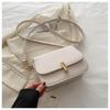 Bolso pequeño y elegante para mujer, estilo coreano, bolso cuadrado pequeño que combina con todo, bolso de hombro de primavera 2024, bolso de moda con hebilla simple para mujer.