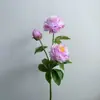 Peonía de simulación al por mayor industria pesada simulación estilo nacional peonía flor falsa adornos para el hogar y bodas arreglo floral para sala de estar