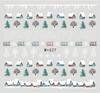 Pegatinas de Arte para Uñas de Navidad de Invierno Comercio Electrónico Transfronterizo Japón y Corea del Sur Marca de Agua Copo de Nieve Pegatinas de Arte para Uñas de Navidad de Invierno
