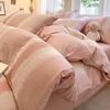 Conjunto de Quatro Peças de Cama Waffle de Algodão Puro de Classe A para Gestantes e Bebês de Luxo Leve de Alta Qualidade Lençol de Algodão Puro Capa de Edredom Cobre-leito 4
