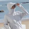 Mismo estilo ropa protectora solar hombres verano hielo cómoda ropa para la piel anti-ultravioleta transpirable visera desmontable ropa de pesca mujeres
