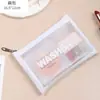 Bolsa de aseo transparente impermeable de PU, bolsa de almacenamiento de cosméticos de gran capacidad para viajes, bolsa de aseo portátil de alta gama para mujer