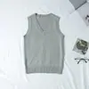 Fábrica de Malhas Atacado 21 Cores Uniforme JK Cor Sólida Colete Estilo Japonês Gola V Suéter Outono e Inverno Tricô Colete Tricô