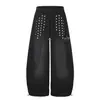 2026 Tendencia de Moda Estilo Urbano Pantalones Casuales de Color Sólido con Perlas de Cintura Media Curvos Venta al por Mayor Suministro Directo 04