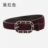 Novo Cinto Feminino de Couro Genuíno Estilo Hong Kong Retro Camurça Fosca Casual Versátil Moda Transfronteiriça Europeia e Americana