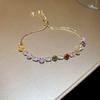 Pulseira de Amor Flor de Quatro Pétalas Zircônia Moda Transfronteiriça Pulseira de Alto Nível de Luxo Leve Pulseira Super Brilhante para Namorada Combina com Tudo para Mulheres