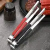 Pegadores de Alimentos Espessos de Aço Inoxidável, Pegadores para Churrasco ao Ar Livre, Pegadores de Bife para Restaurante, Pegadores de Alimentos, Pegadores Coloridos para Churrasco de Buffet
