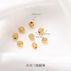 Boutique de accesorios chapados en cobre con oro real de 24 quilates, accesorios huecos con agujero pasante, accesorios para joyería hechos a mano para bricolaje, pulsera, collar de calabaza