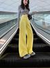 Jeans Largo de Cintura Alta para Mulheres Primavera/Verão 2025, Calça Jeans que Emagrece e Alonga a Figura, Estilo Primavera Petite, Estilo para o Trabalho