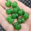 Jaspe de Taiwan Lótus duplo Jade contas soltas verde espinafre verde e casco Pulseira Lótus acessórios de joalheria contas por atacado