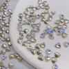 Libro Rojo Pequeño tamaño pequeño forma de corazón de melocotón fondo puntiagudo Diamante de Cristal Amor japonés vidrio Diamante DIY teléfono móvil pegado de uñas diamante venta al por mayor