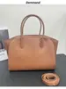 Bolso de Hombro Grande de Cuero Genuino Moda Europea y Americana, Nuevo Bolso Tote de Gran Capacidad para el Trabajo, Bolso de Hombro Simple de Alta Calidad