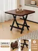 Mesa Plegable, Mesa Pequeña Portátil para Apartamentos de Alquiler, Mesa de Comedor para el Hogar, Mesa Cuadrada, Mesa Pequeña para Montar Puestos