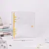 Carpeta Transparente A5 Cubierta Simple de PVC Cuaderno Planificador Rayado Cuadrícula Cuadrícula de Puntos Páginas Interiores Cuaderno para Estudiante Oficina