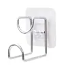 Estante para lavabo sin instalación baño acero inoxidable sin rastro sin perforaciones adhesivo pared estante de almacenamiento gancho para lavabo