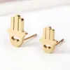 Brincos Geométricos Simples de Aço Inoxidável para Mulheres 2023 Tendência Popular Brincos de Estrela Quadrado Atacado Vendas Diretas da Fábrica