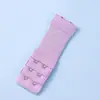 En Stock Hebilla Elástica de Extensión para Sujetador Colorida Poliéster Acero Inoxidable Ropa Interior de Sujetador para Mujer Hebilla de Tres Filas Hebilla Elástica de Extensión