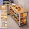 Estante de suelo multicapa para barra de bar, mesa estrecha con estantes, mesa de comedor, mesa divisoria para sala de estar, mesa larga simple de ocio para balcón