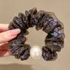 Goma para el pelo súper de hada, brillante, suave, con un toque de alta gama, exquisita liga para el pelo hecha de satén de seda sintética que no estrangula el cabello, accesorio para el cabello para mujer