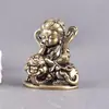Estatua de Latón Puro del Bodhisattva Samantabhadra, Artículo Antiguo Vintage, Decoración para el Hogar, Artesanía para Escritorio de Oficina, Adorno para Mascota de Té