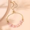 Pulseira Distintiva de Cascalho Natural Estilo Coreano Puxar Ajustável Moderna Linda Pulseira de Gema Menina Joia Bonita