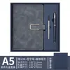 Conjunto de Caixa de Presente com Logotipo Personalizado para Caderno Caderno de Alta Qualidade com Fivela em Forma de U A5 Livro de Registro para Reuniões de Trabalho