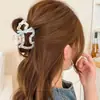 Grampo de Cabelo de Veludo Flockado Preto Novo Outono e Inverno Coreano Grampo de Cabelo Fashion de Alta Qualidade Presilha de Tubarão Acessórios de Cabelo para Mulheres