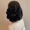 2025 Nueva Diadema Francesa Retro Oversized Súper Hada Seda Sintética Plisada Satén Liso Gama Alta Lujo Accesible Nicho
