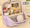 Bolsa de maquiagem vertical de grande capacidade, nécessaire de viagem portátil para mulheres, novo modelo 2026 com compartimentos para armazenamento organizado de maquiagem