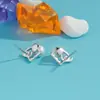 Pendientes de Elefante de Perlas de Imitación Estilo Coreano para Mujer, Pendientes Huecos de Animales, Accesorios Sencillos para Estudiantes, Pendientes de Moda Frescos y Pequeños