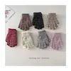 Guantes de Punto Rayados de Cinco Dedos Nuevos Estilo Coreano para Niños y Niñas, Elegantes y Cálidos, Guantes a Prueba de Frío de Invierno, Venta al por Mayor