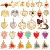 P04 L49B Accesorios para joyería DIY AMOR AMOR corazón circón rojo aceite goteando alas de cupido