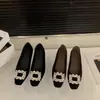 Zapatos Planos Elegantes Versátiles Estilo Francés con Pedrería Boca Poco Profunda Modelo Nuevo 2025 para Combinar con Vestidos, Zapatos de Noche sin Cordones