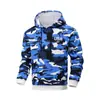 Sudadera con capucha de camuflaje transfronteriza para hombre y mujer, chaqueta casual versátil con bolsillos de parche, talla europea, top de talla grande