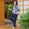 Traje Deportivo para Mujeres de Mediana Edad y Mayores Sudadera con Capucha de Primavera y Otoño 2025 Nueva Chaqueta de Otoño para Madres Talla Grande Conjunto de Dos Piezas